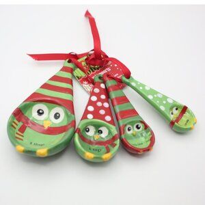 Pier 1 NEW WITH TAGS Christmas Owl Measuring Spoons